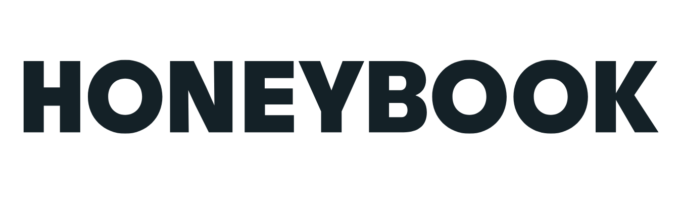 Black text reading 'HONEYBOOK' on a white background.