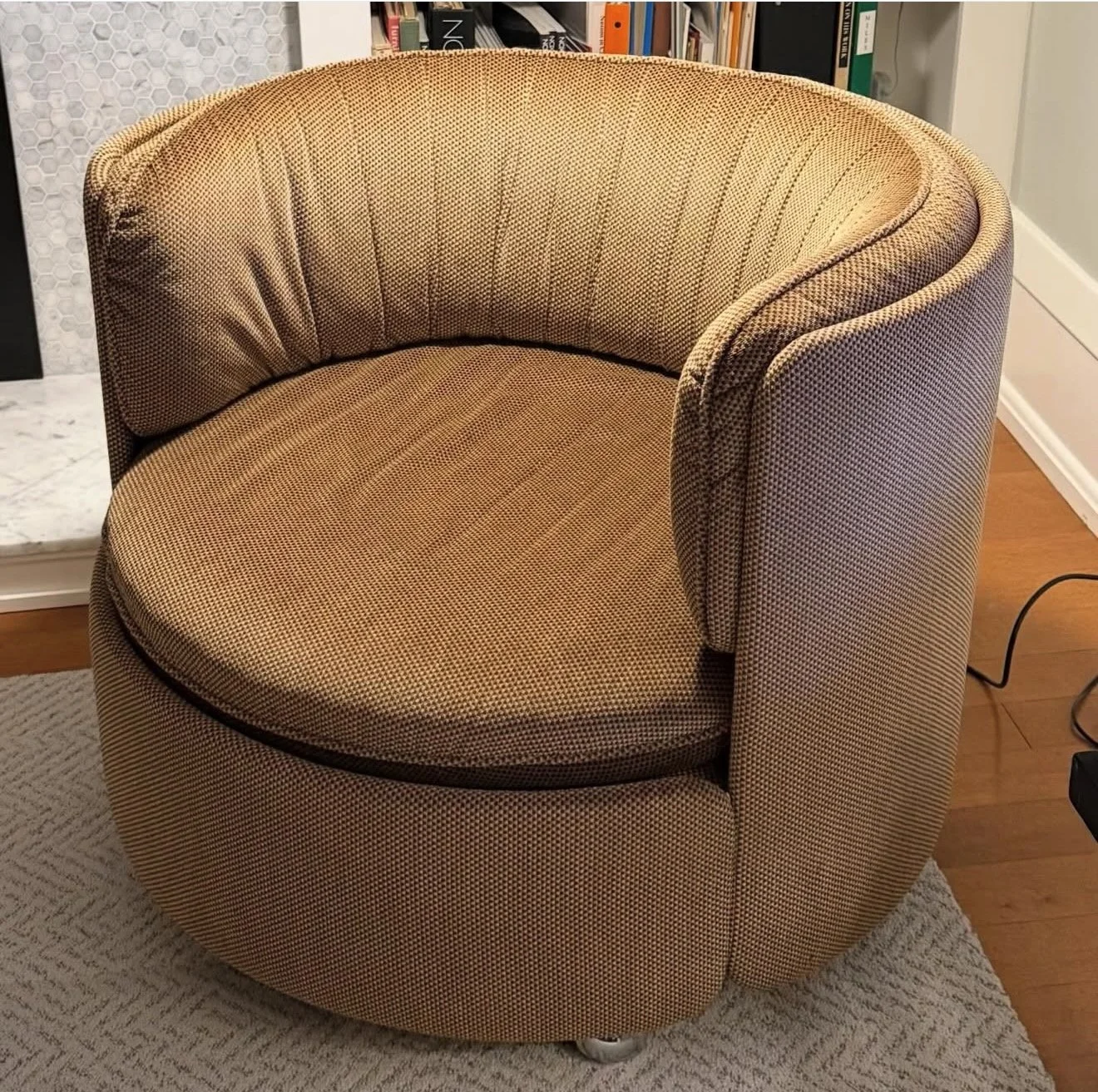 "Ladybug" chair, fully upholstered version with no "dots"