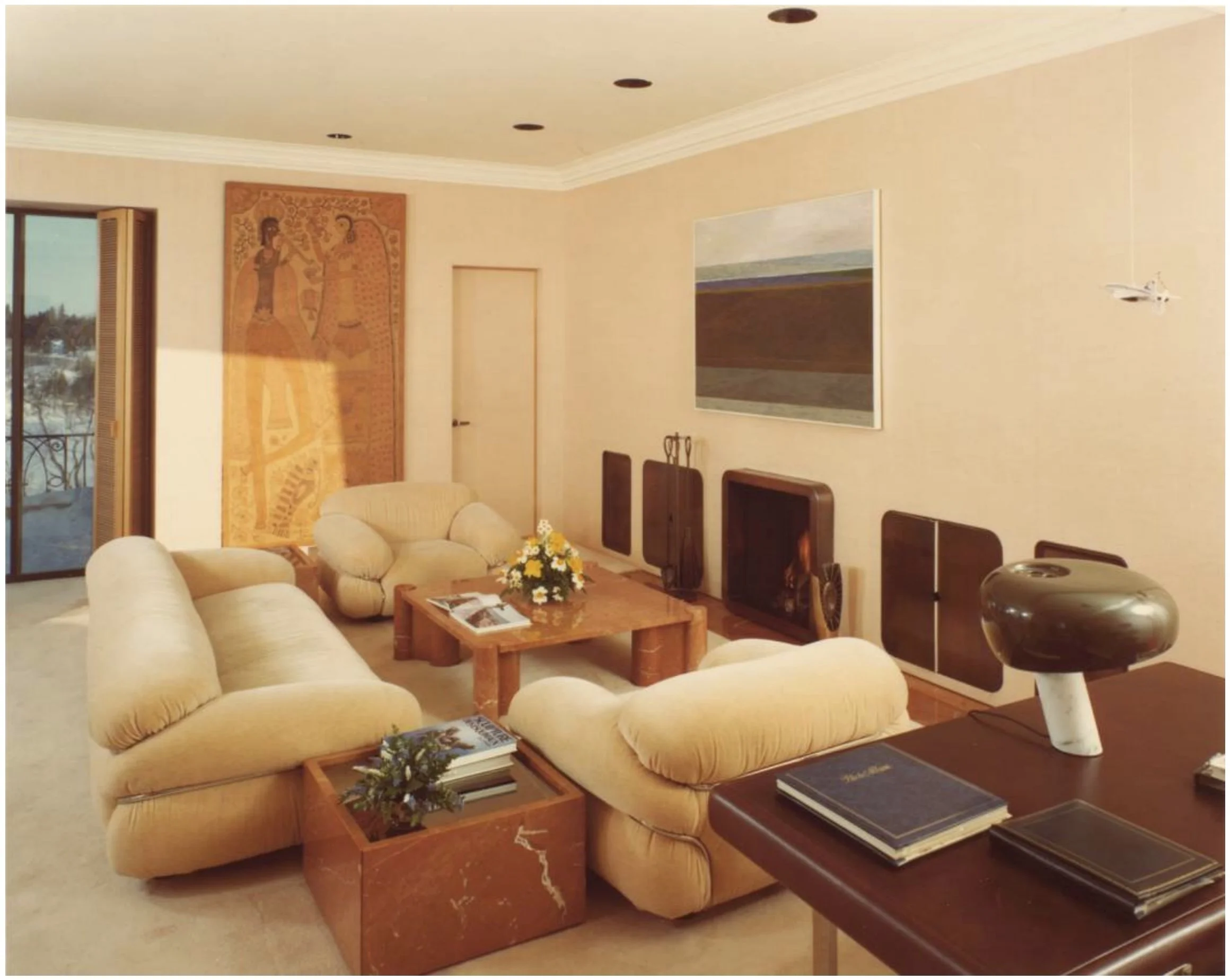 Fireplace tools, Prime Minister of Canada residence, Freedom Room, 24 Sussex Drive, Ottawa (1978)