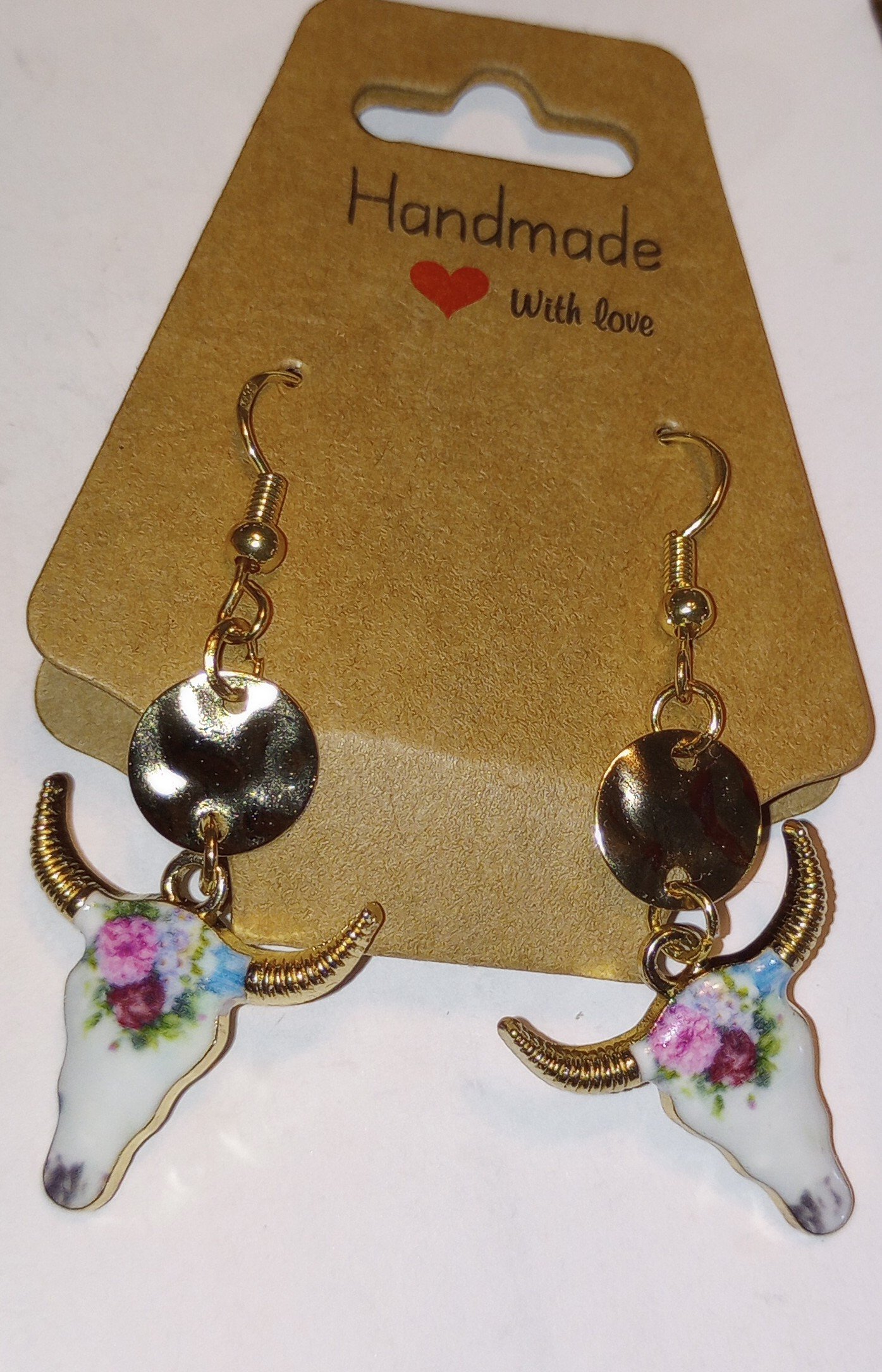 Bohemian Cow Earrings