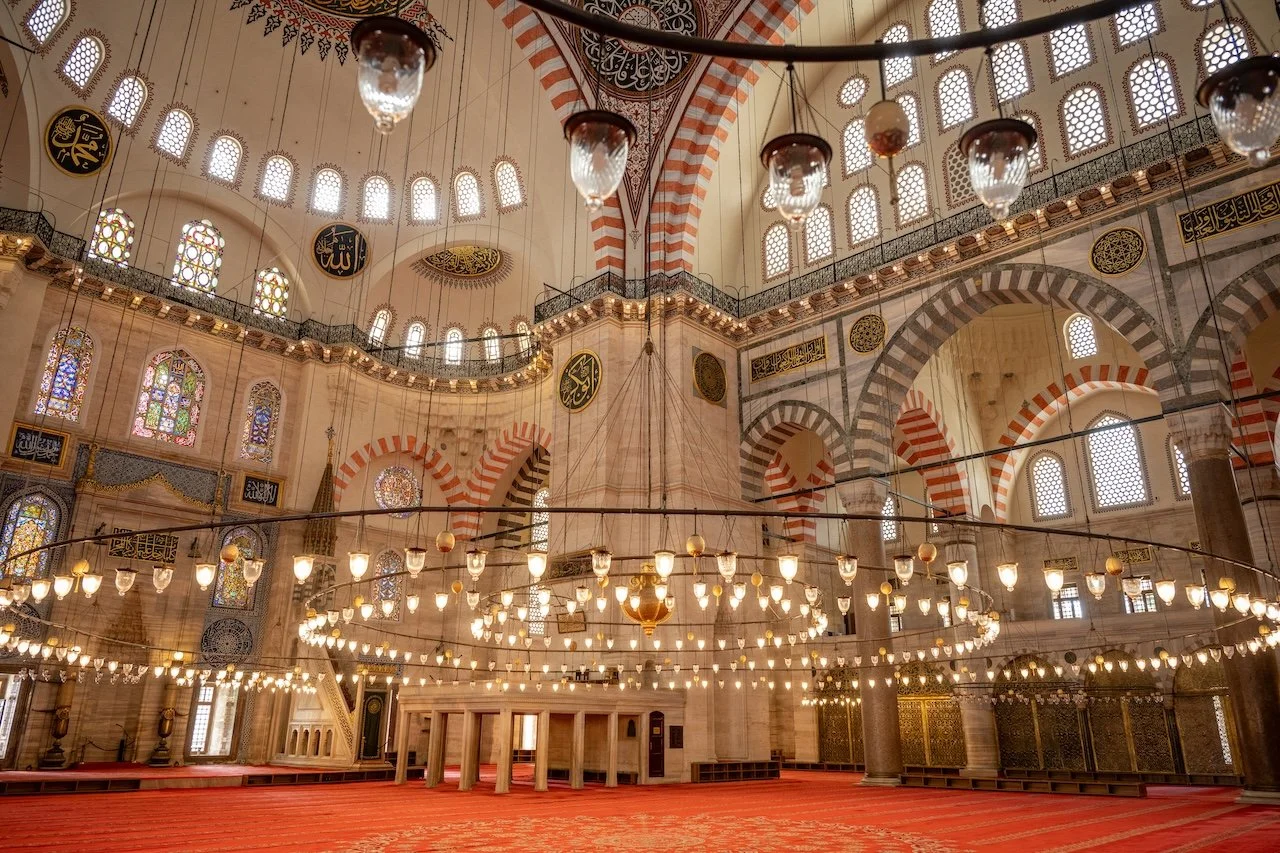 Inner design of the Blue Mosque