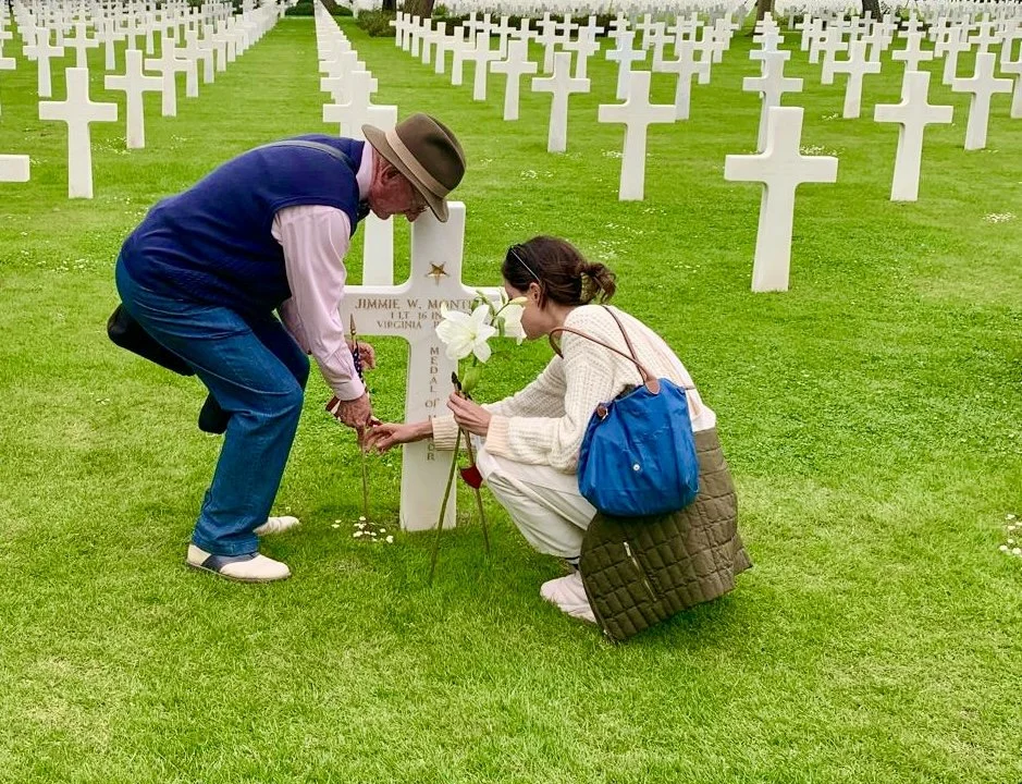 Colonel with Lily at Cemetary.jpeg