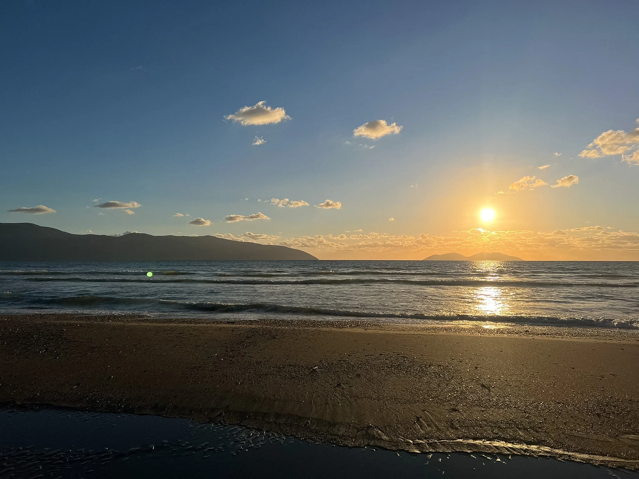 Sunset beach in Vlorë, Albania