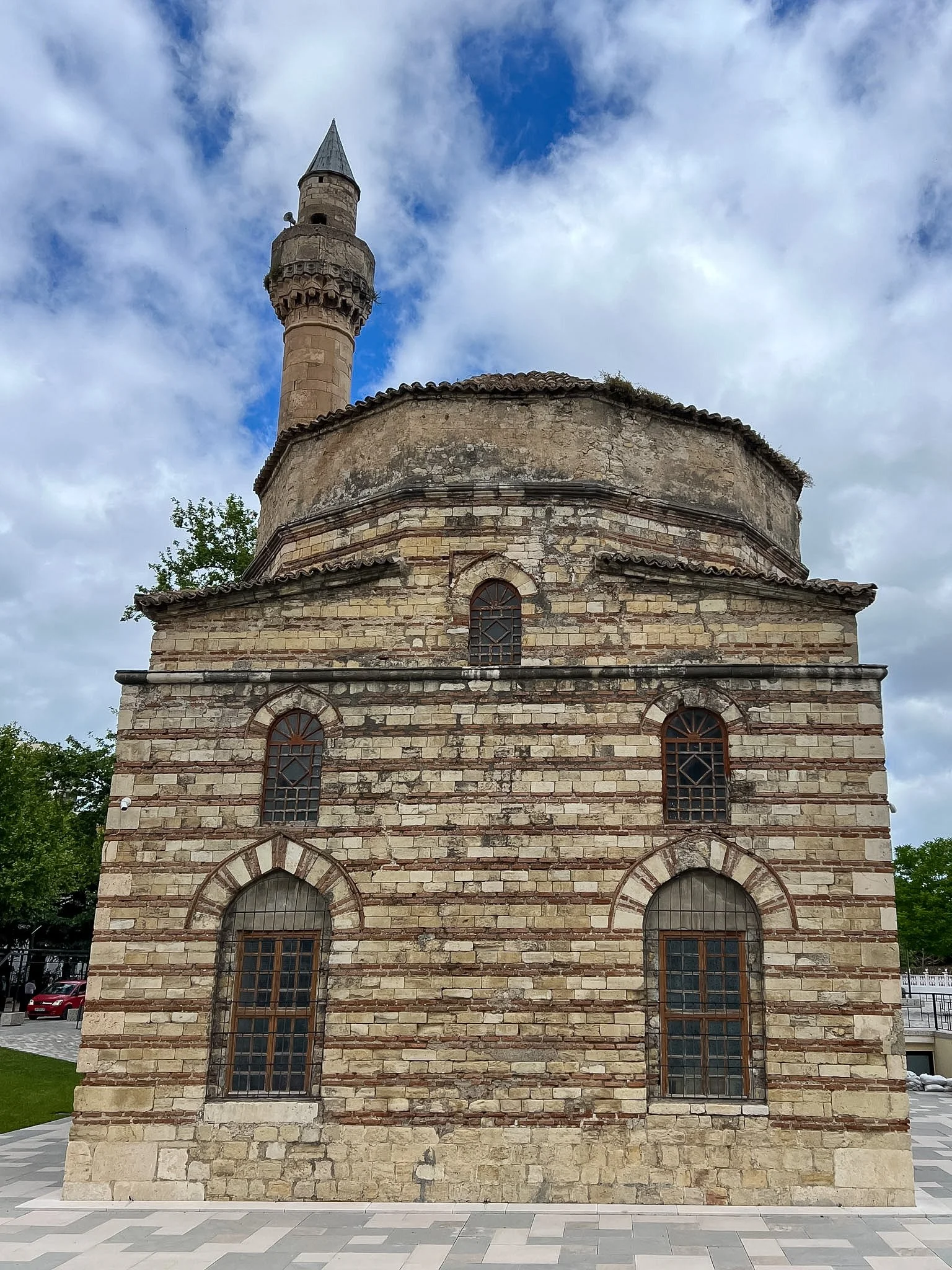 The 16th-century Muradie Mosque in Vlore Old Town, Albania