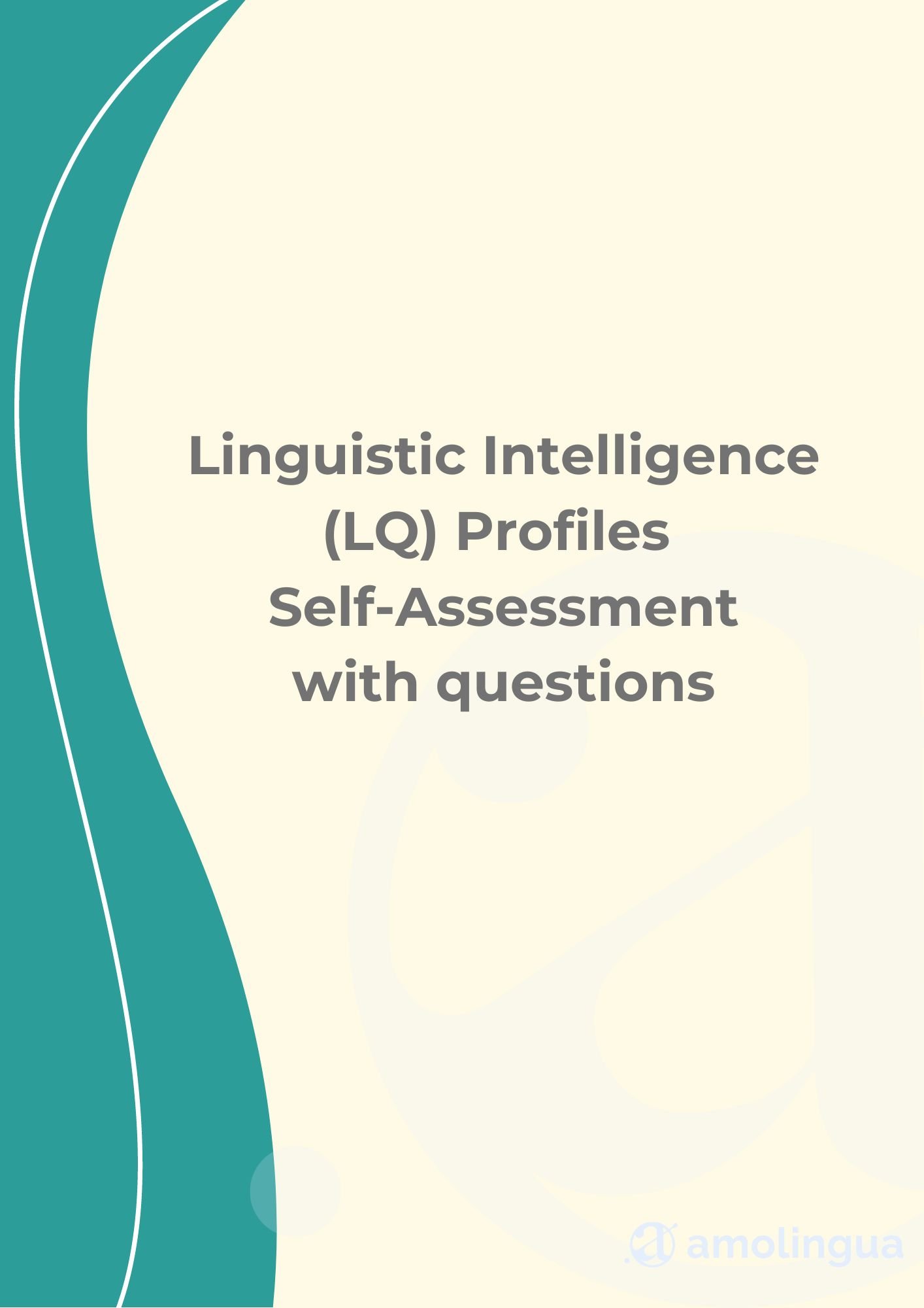 Autoavaliação da inteligência linguística com perguntas da Amolingua