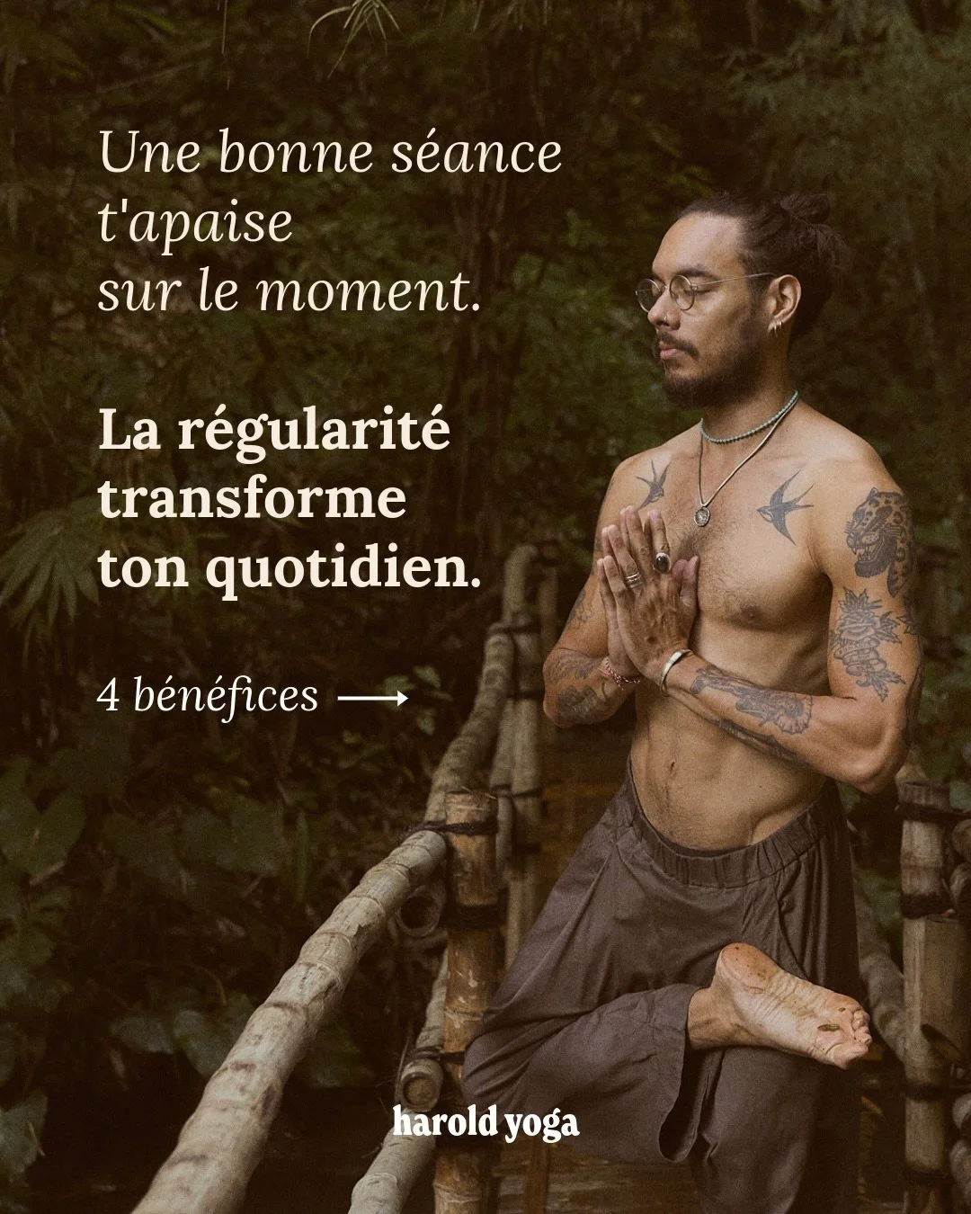 Contrairement &agrave; la plupart des profs de yoga, je n&rsquo;ai pas commenc&eacute; en studio.

Je voulais commencer &agrave; mon rythme, chez moi. Et je suis tomb&eacute; sur un challenge de 30 jours en ligne.

Un cours par jour, entre 10 et 30 m