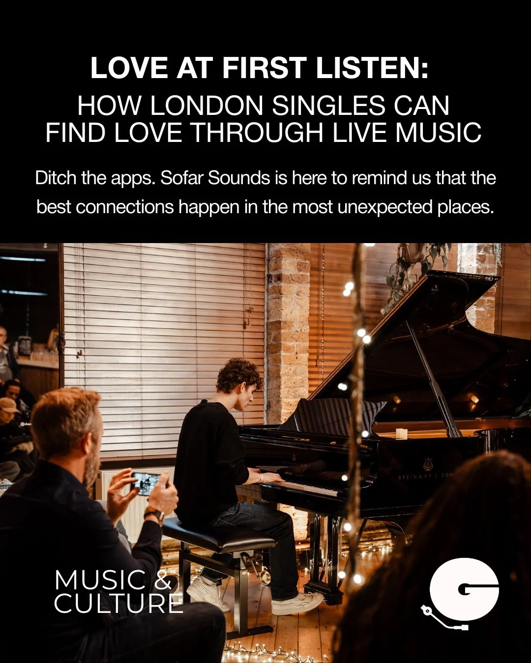 Dating apps are exhausting, so @sofarsounds is doing something different this Valentine&rsquo;s week: 10 shows across London where everyone&rsquo;s single and you don&rsquo;t know who&rsquo;s playing until 36 hours before.

Feb 12-15. It&rsquo;s eith