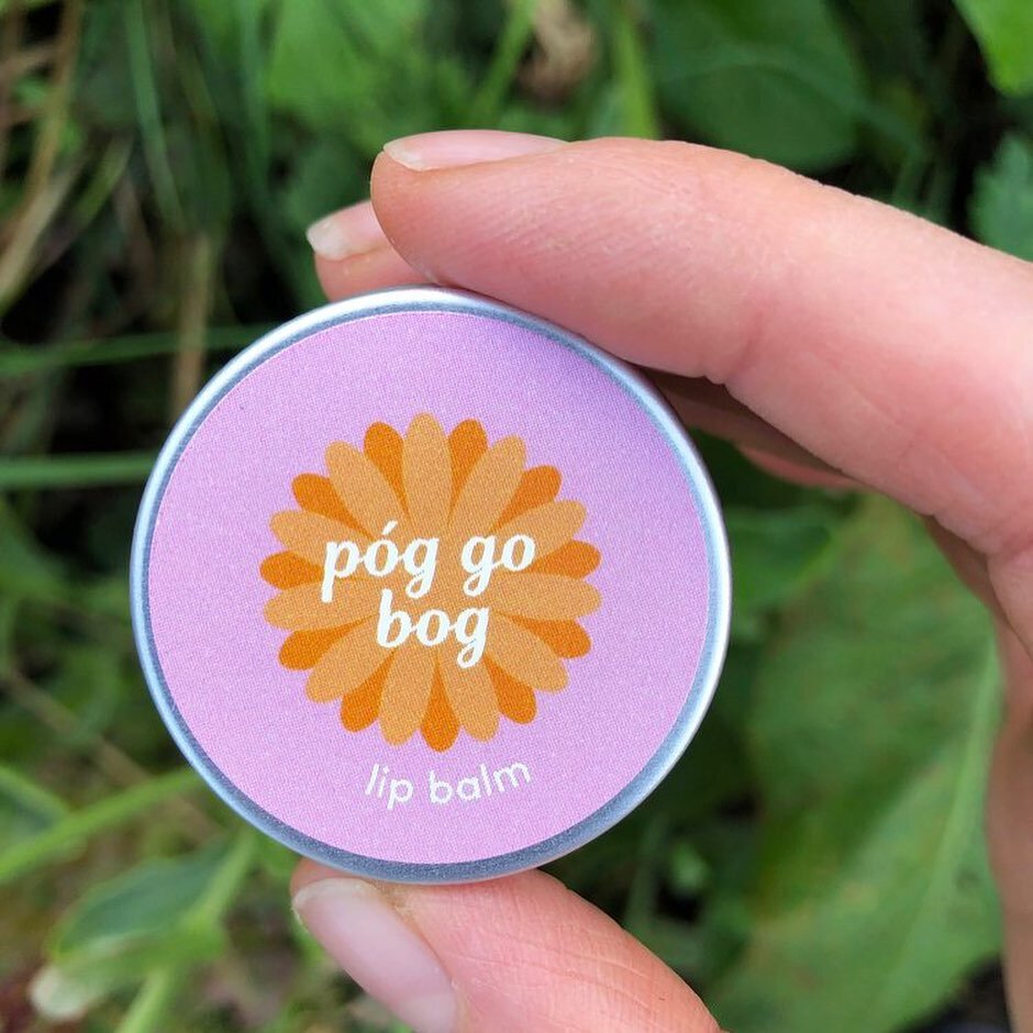 *NEW* Introducing P&oacute;g go Bog (&lsquo;kiss softly&rsquo; in Irish) handmade lip balm in a lovely pocket sized 15ml tin. 

A few months in the making!: The process for this product started back in late March when I sowed calendula flower seeds i