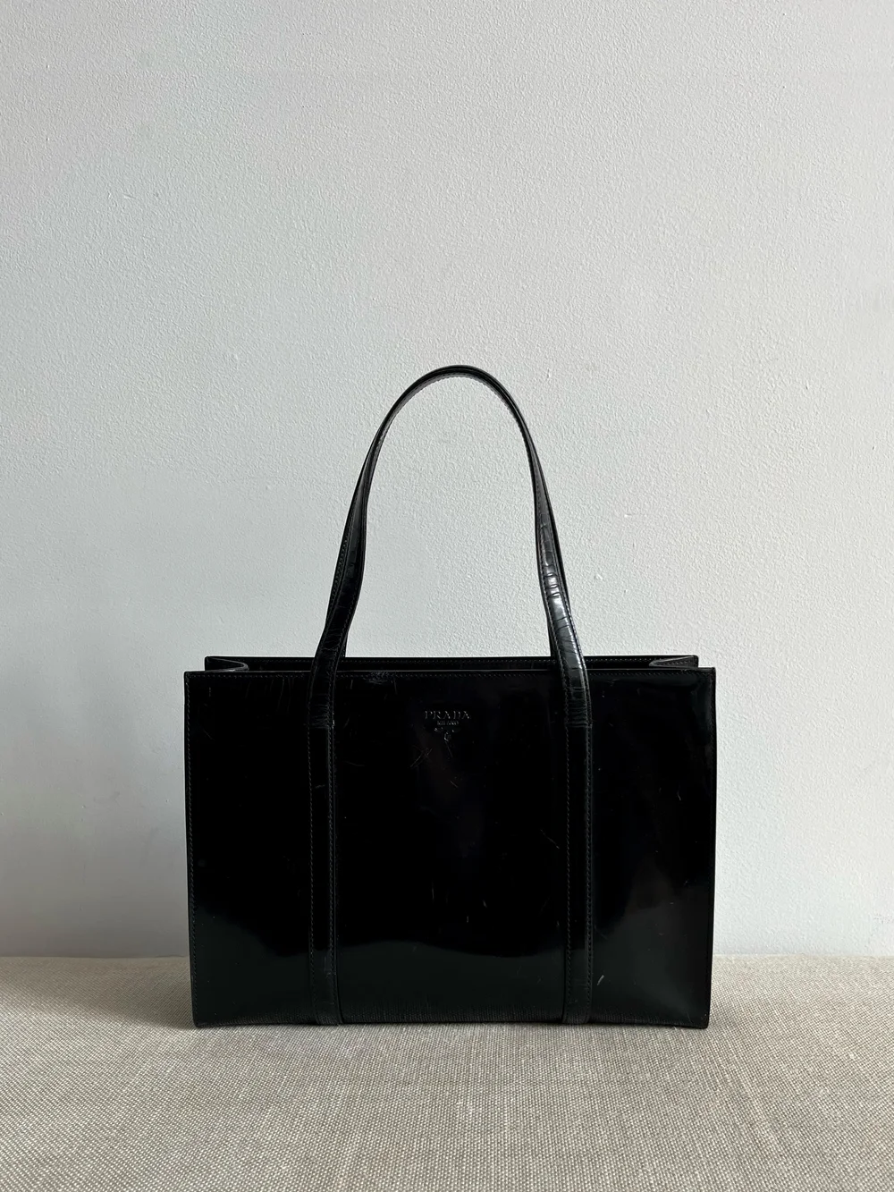 PRADA PATENT LEATHER TOTE — UNTITLED VINTAGE