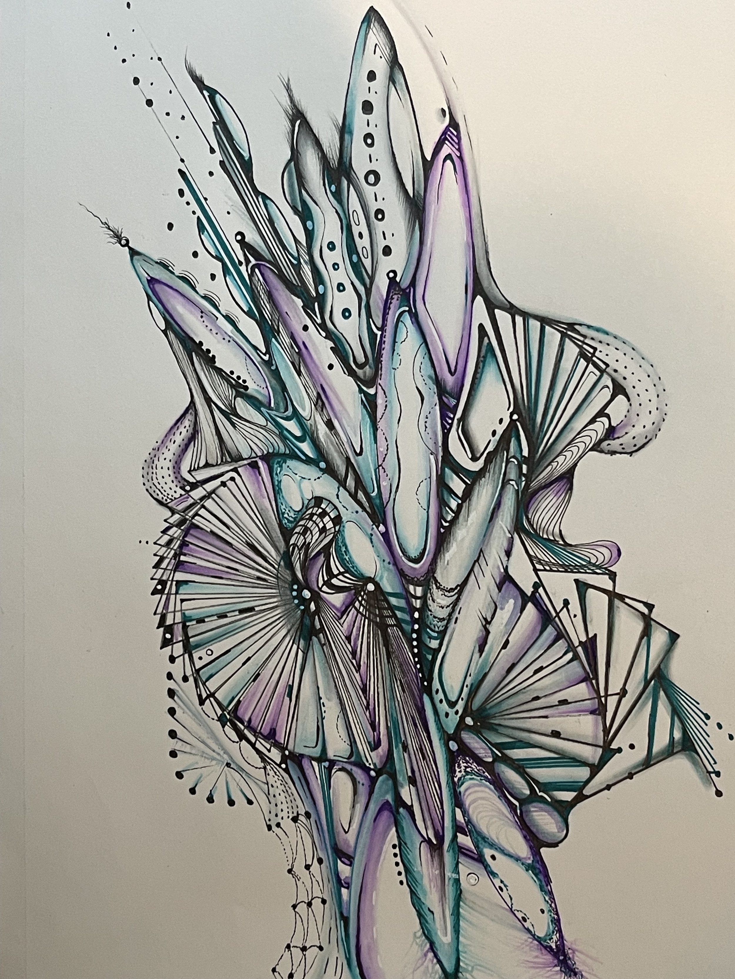"Structure" 8 1/2" x 11" on paper.