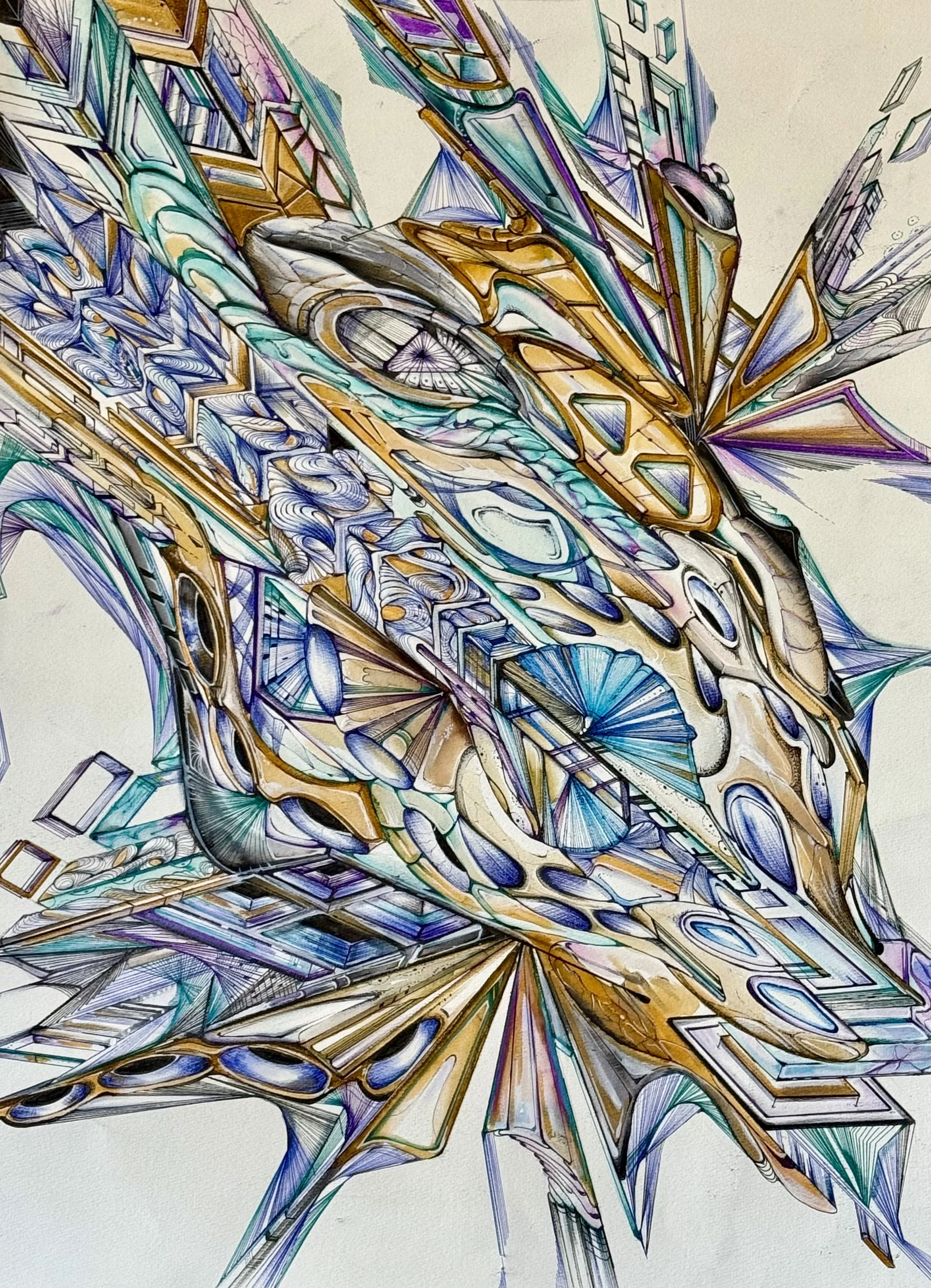 Forms! Acrylic on watercolor paper 22"x33"