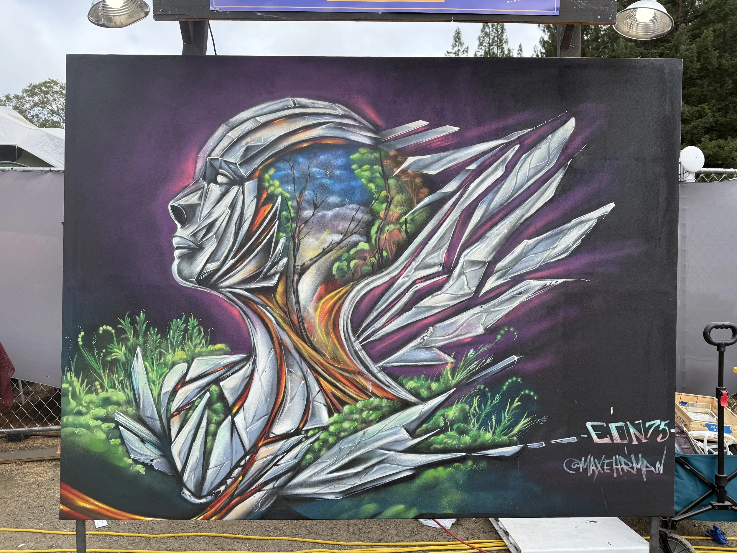 Painted over three days at NortherNights Music Festival in Northern California