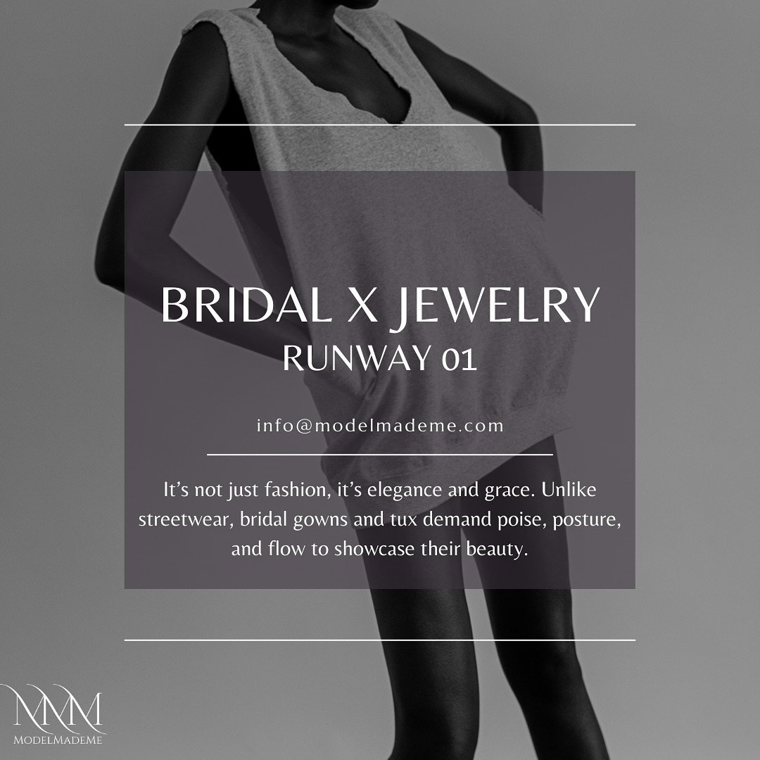 Uncover the style and subtlety of modelling jewelry and bridal versus street style.

Come to a free trial class!

Register for our January 2025 sessions!

info@modelmademe.com

#modelmademe #modelcoach #runway #catwalk #fashionweek