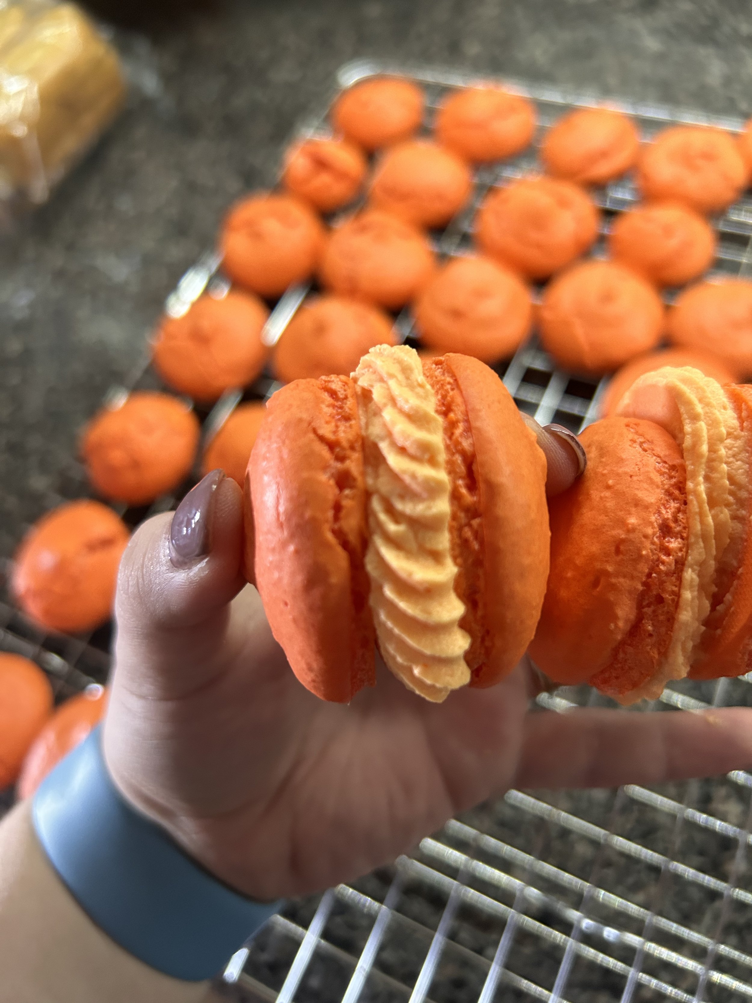 Orange Cream Macaron