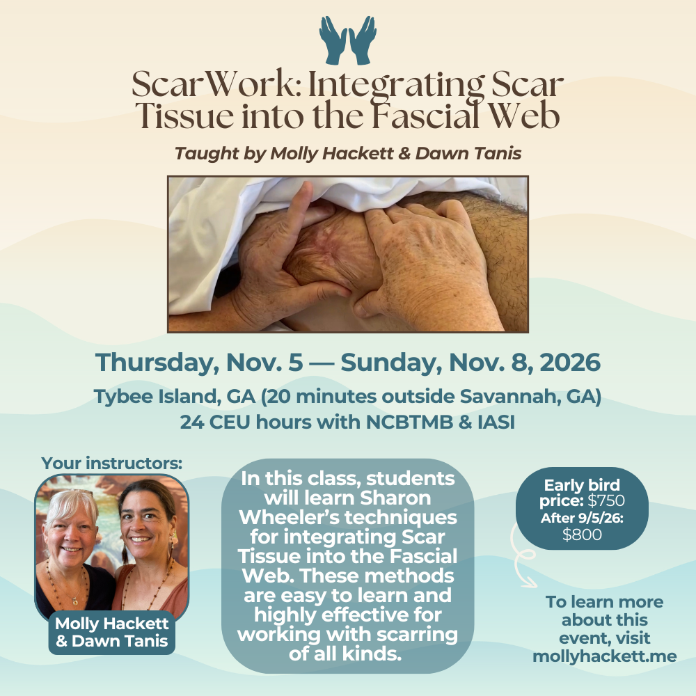 ScarWork: Integrating Scar Tissue into the Fascial Web: November 5-8, 2026 in Savannah, GA