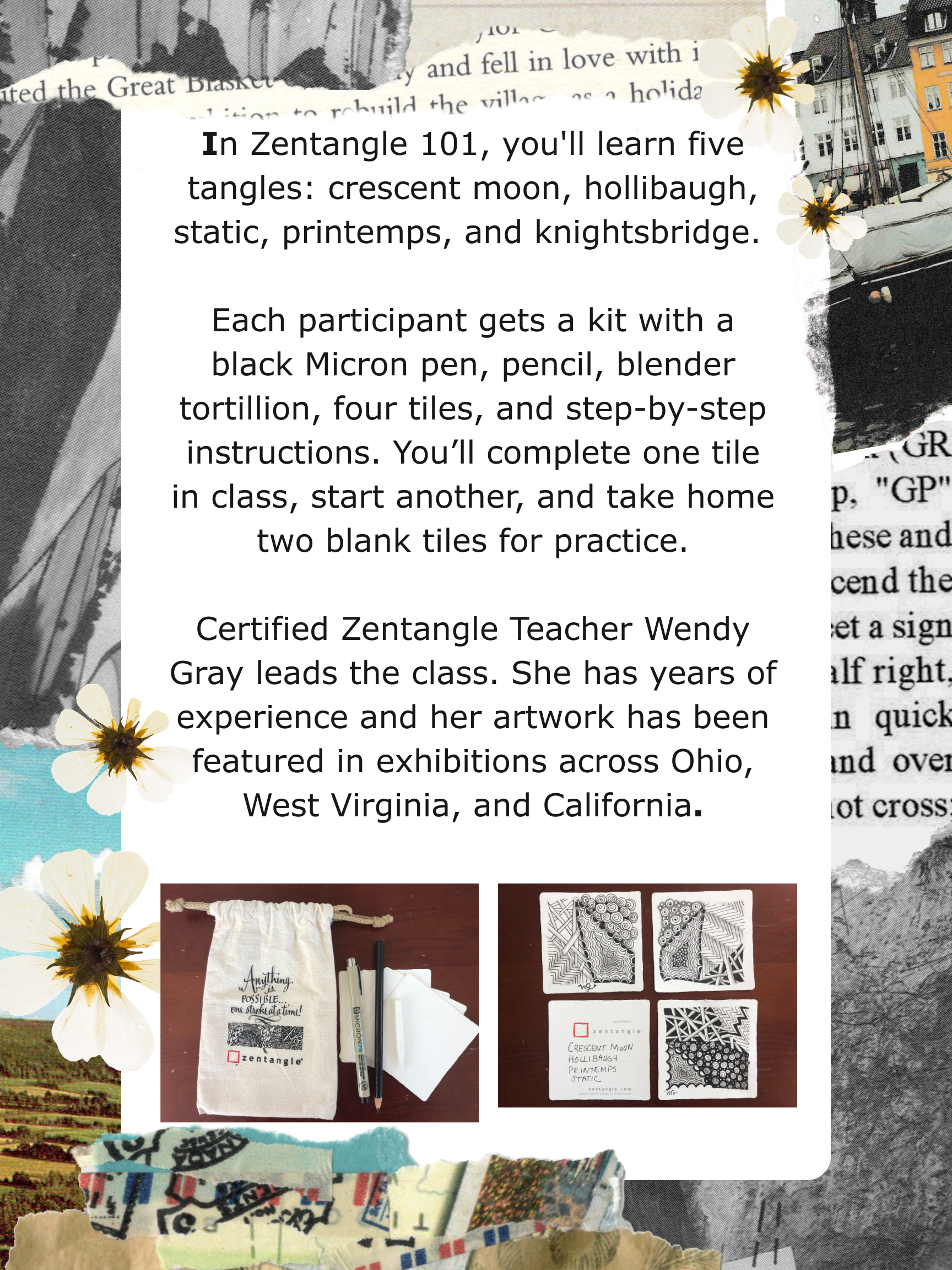 Zentangle Introductory Workshop