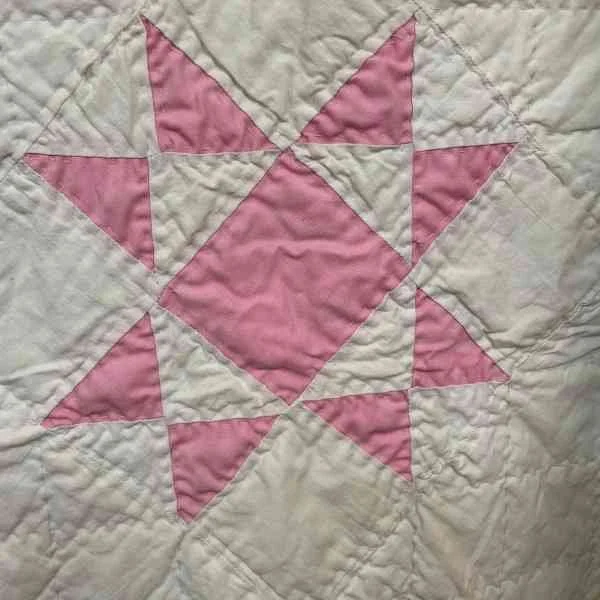 Close up of one of the Ohio star blocks