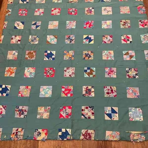 Antique Northern Lights Scrap Quilt