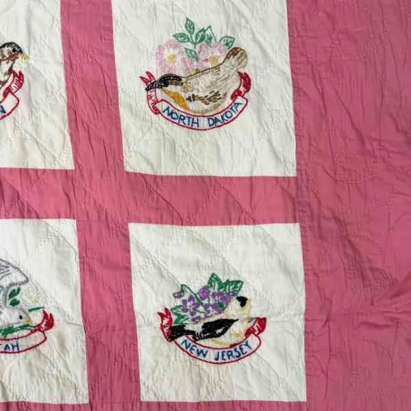 Antique States Quilt North Dakota and New Jersey