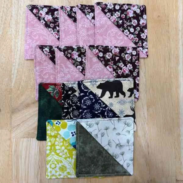 13 Fabric Corner Bookmarks