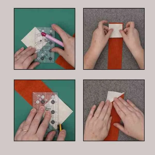 Steps for making the tail unit.