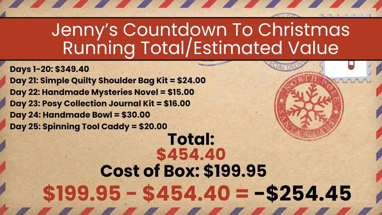 Jenny's Countdown to Christmas Running Total Graphic