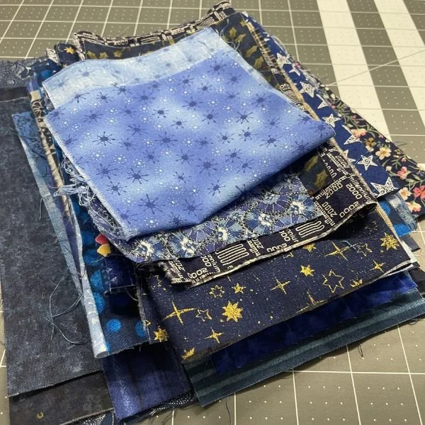 Fabrics for 100 Day Snowflake Quilt