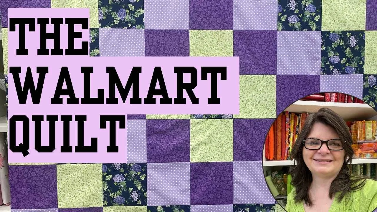 Large Thumbnail to The Walmart Quilt Tutorial. Purples and Green