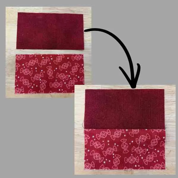 The middle two pieces sewn together