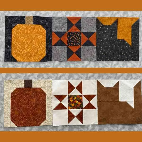 Shows the cat blocks with other 12.5" blocks.