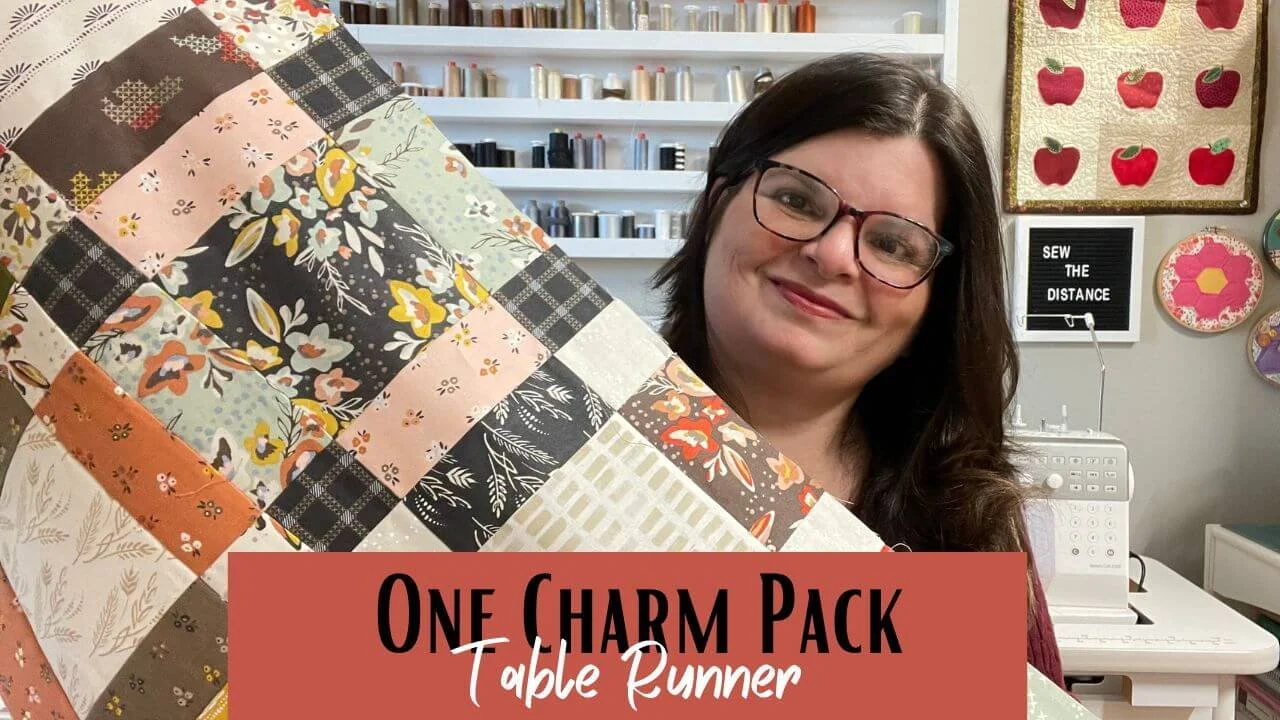 Table runner made from one charm pack
