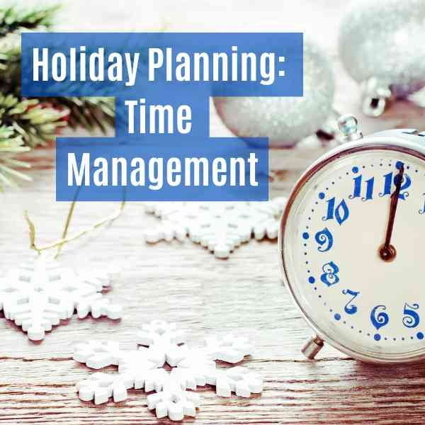 Clock with Holiday Planning: Time Management on the photo