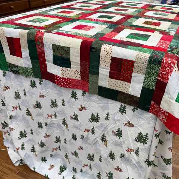 Holiday Crunch Time Quilt with Backing