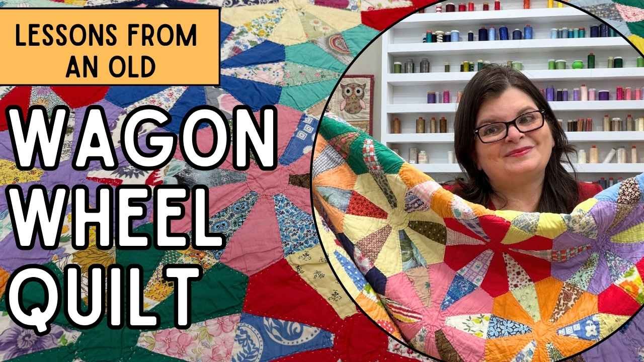 Thumbnail for an Antique Wagon Wheel quilt.