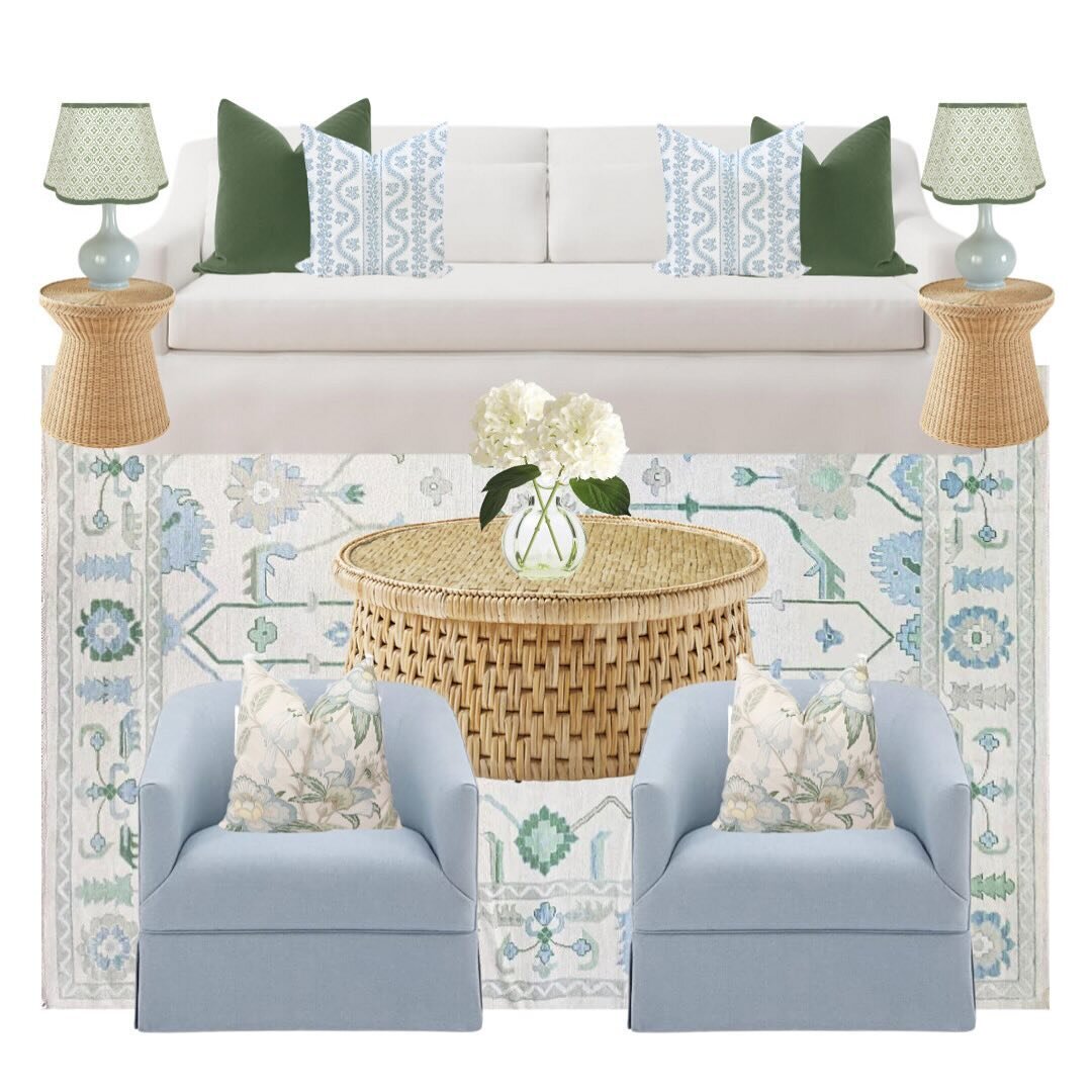 Living room mood board bringing in all the blue and green 🫶🏻
.
.
.
 #grandmillenialdecor #grandmillenialdesign #grandmillenialchic #grandmillenial #grandmillenialstyle #coastalgrandmother #coastalgrandma #classichomedecor #traditionalhome #livingro