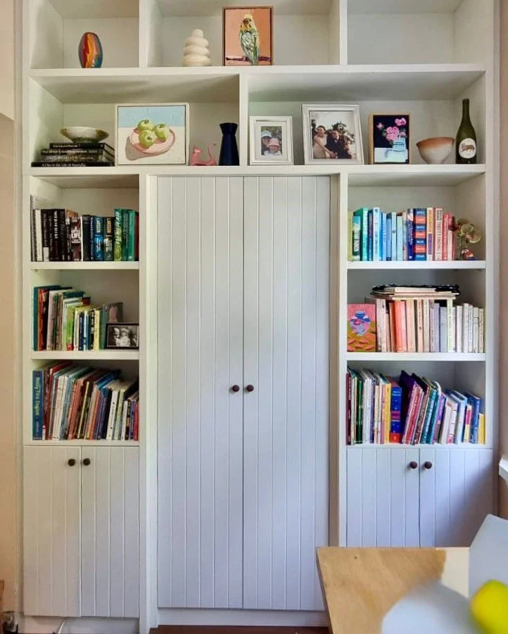 We said goodbye to an old doorway and hello to gorgeous sunroom cabinets that bring both function and flair.

Now the space feels calmer, cleaner, and a whole lot more intentional.
(Plus, who doesn&rsquo;t love more storage?)

What do you think, woul