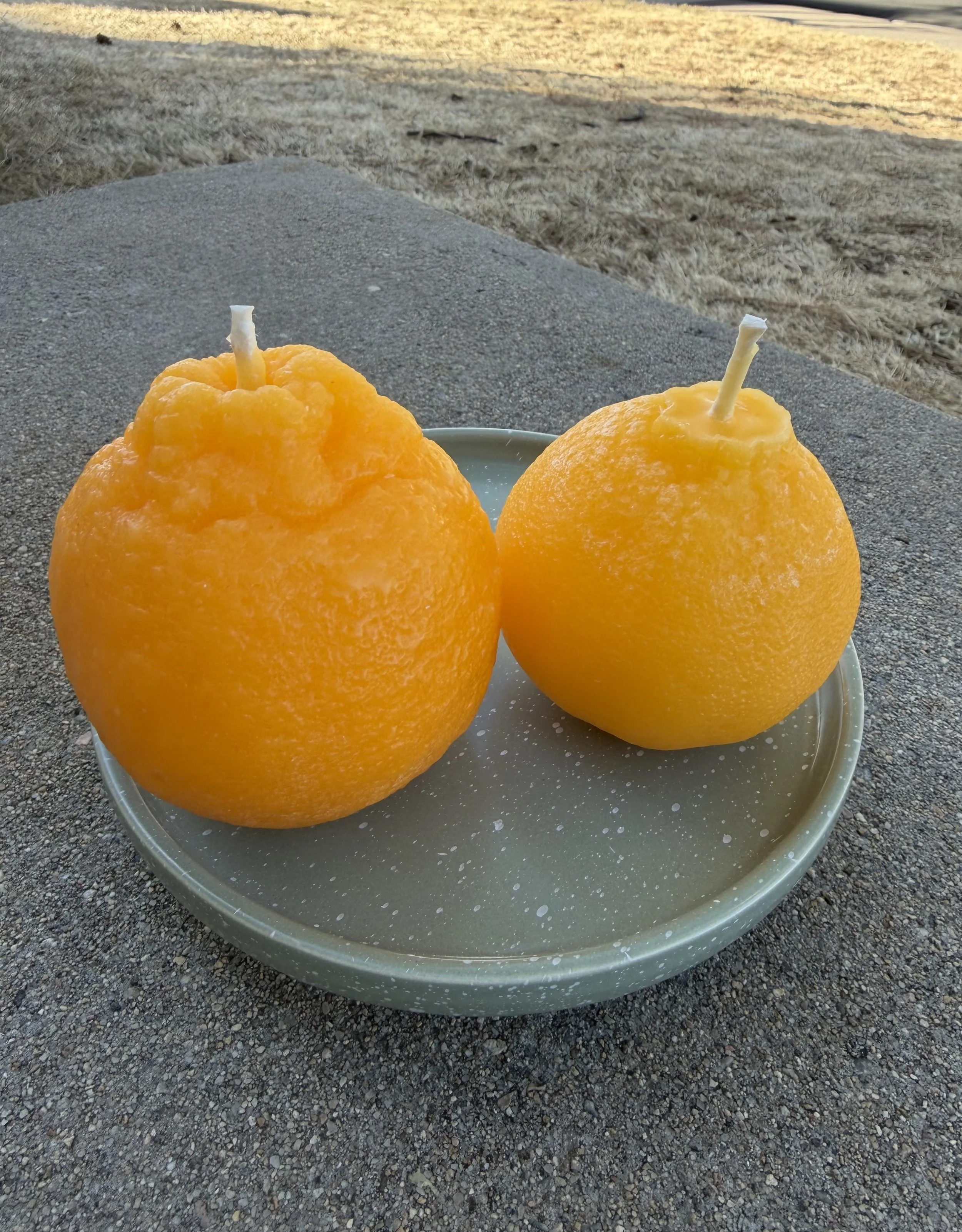 Sumo Orange Candles - 100% Organic Yellow Beeswax