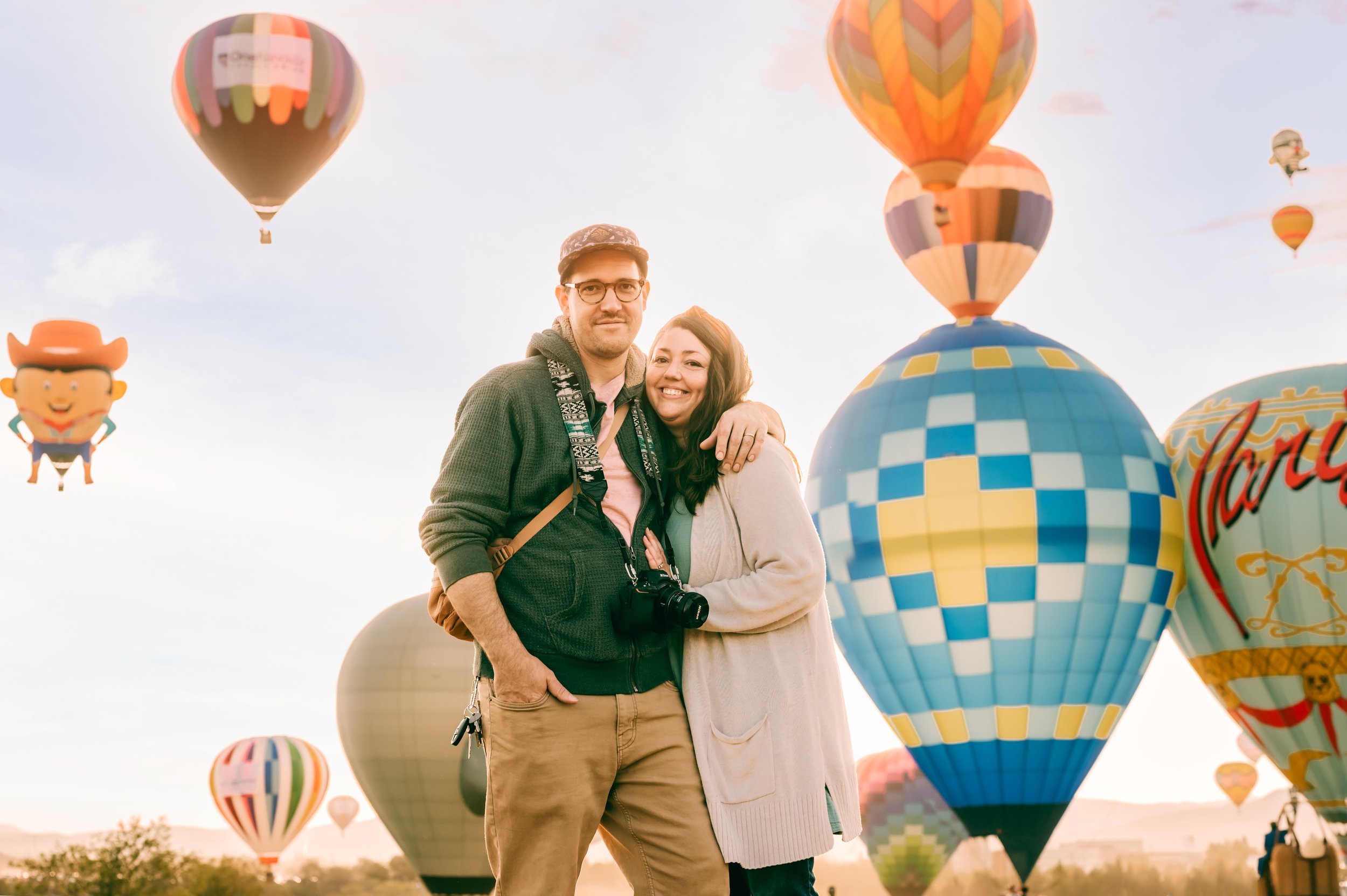 Reno Balloon Races Couple photoshoot family photos