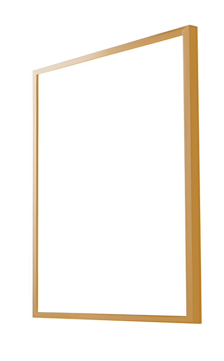 A tall, brown wooden bookshelf with multiple empty shelves.