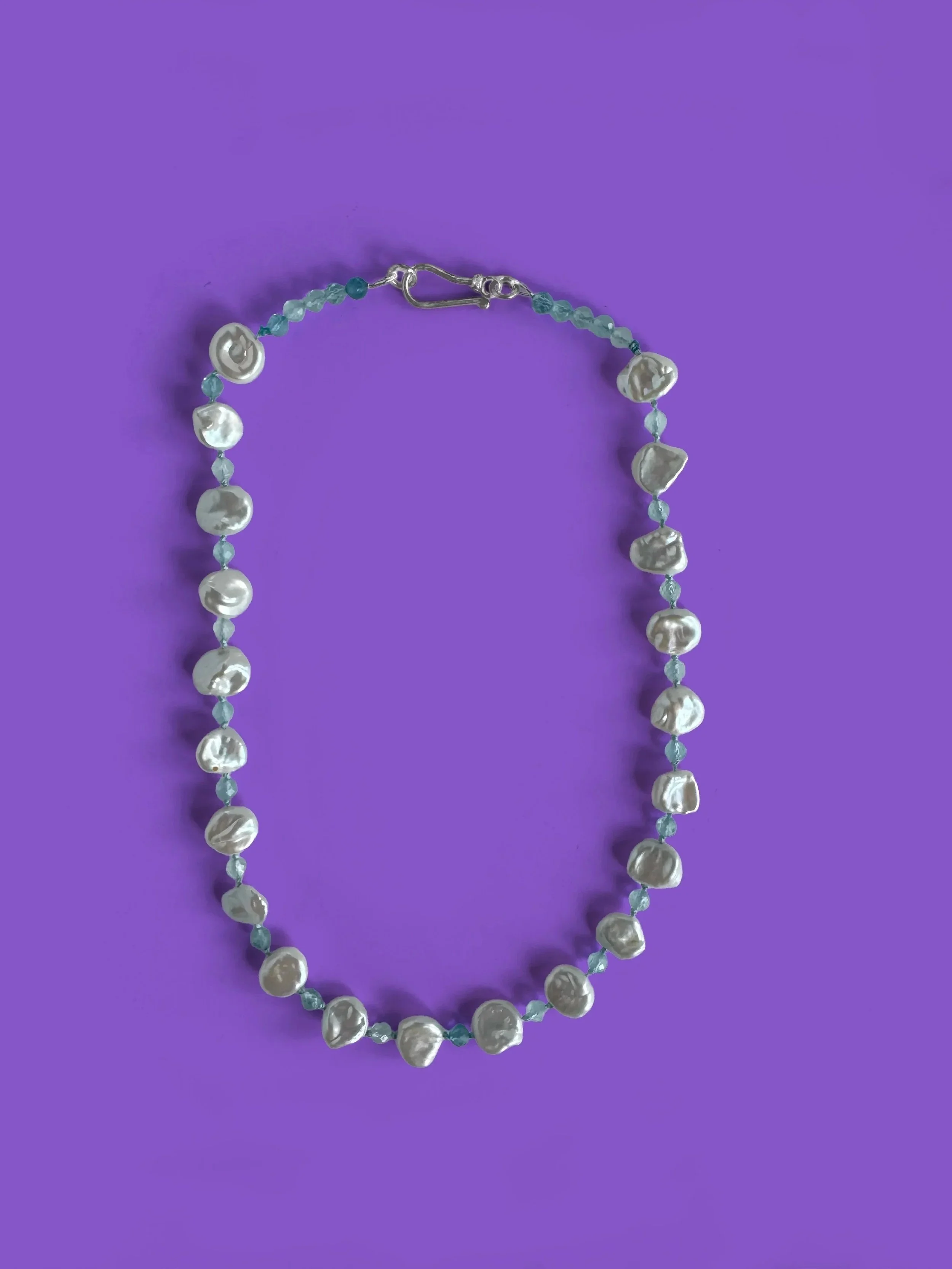 OCEAN TALISMAN — Pearl + Aquamarine Necklace