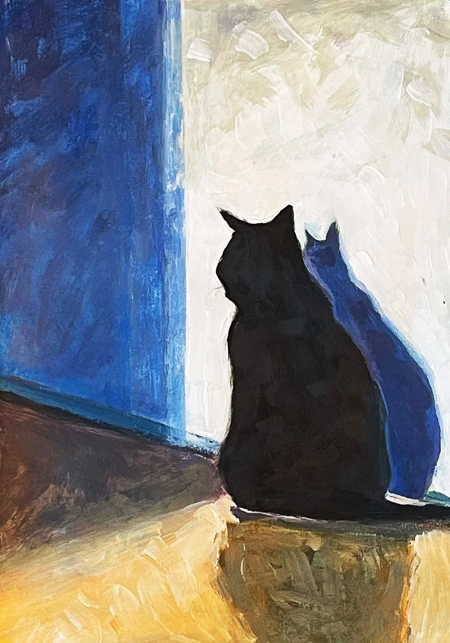 SOLD Penny Looking For Lizards, 2023, Acrylic on paper, 40x30cm