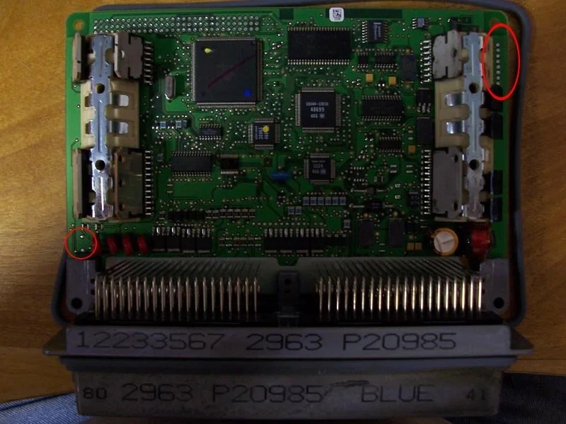 GM PCM circuit board without IAC stepper motor driver chip installed - NOT compatible with cable throttle