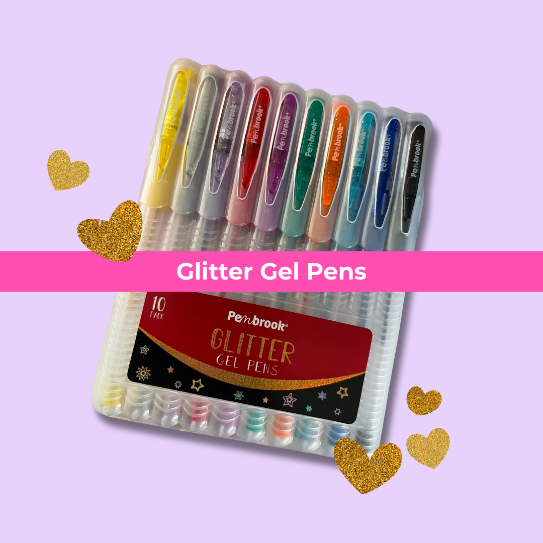 10 Pack of Glitter Gel Pens