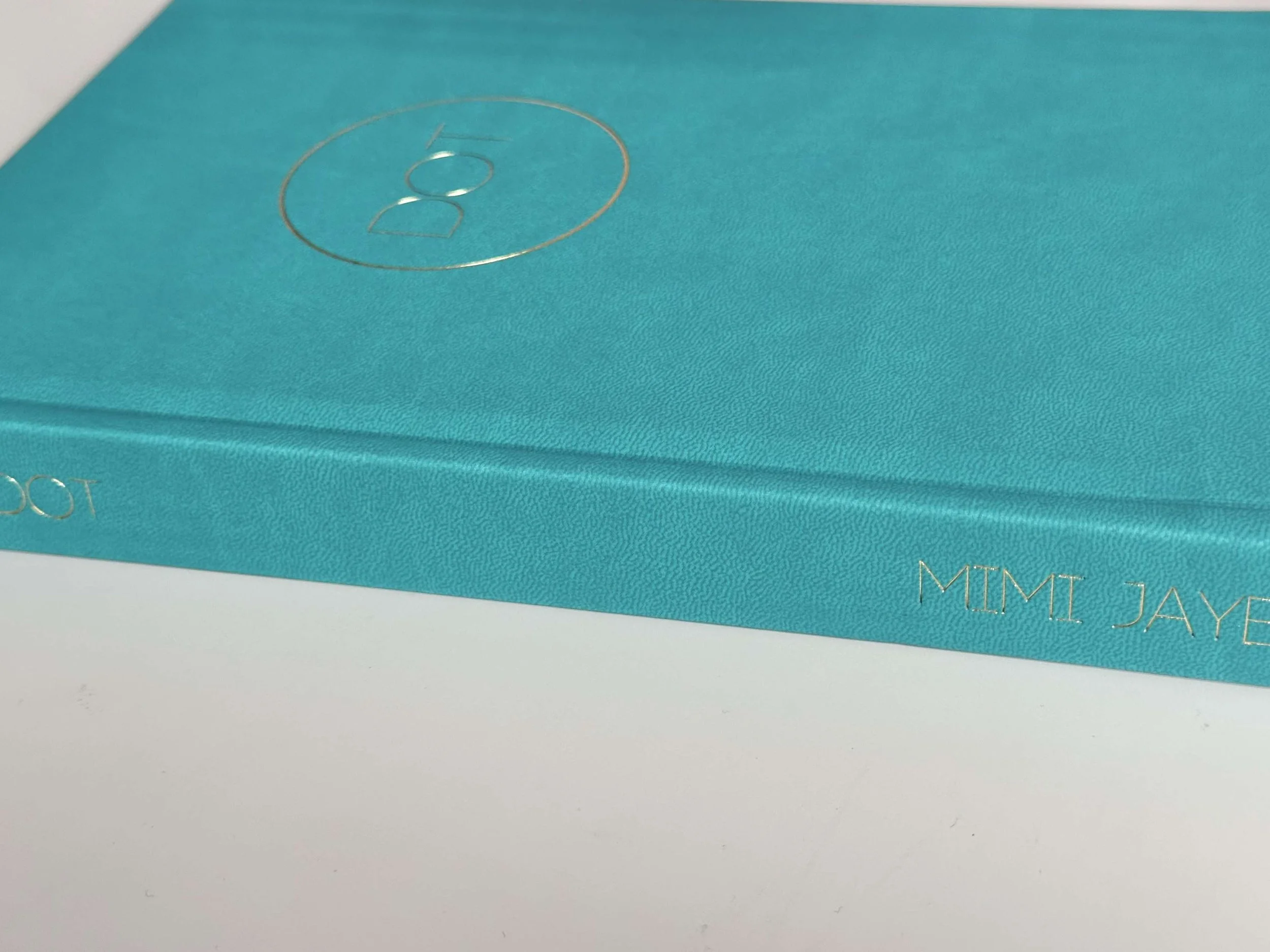 Teal Full Spine Dot Bullet Journal with gold foiling.jpg