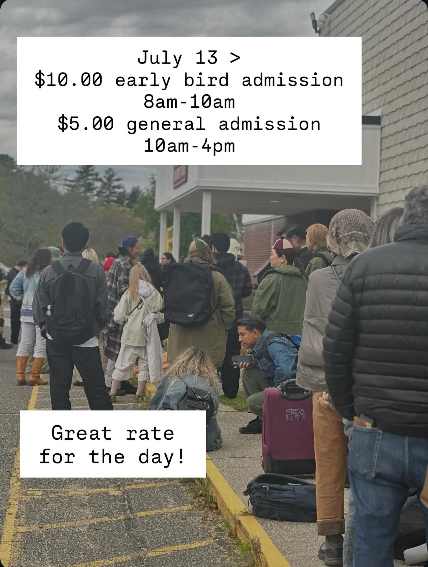 Keeping it simple on July 13 🤝 $10 early bird admission 8-10am, $5 general admission. 

Brimfield Week in summer is a great time to catch new dealers and great prices at this more intimate event. Dealer list will be added online mid-June as we get c