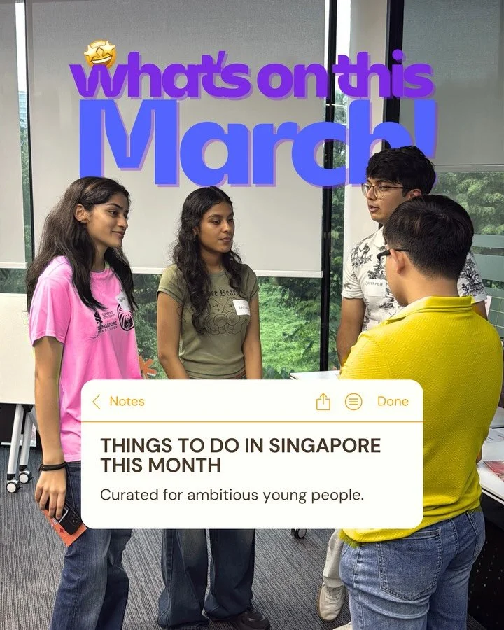Your future co-founders are already making plans.

Swipe to see what&rsquo;s happening in Singapore this March
and where ambitious young founders connect.

Comment MARCH and we&rsquo;ll DM you the invite! ✨