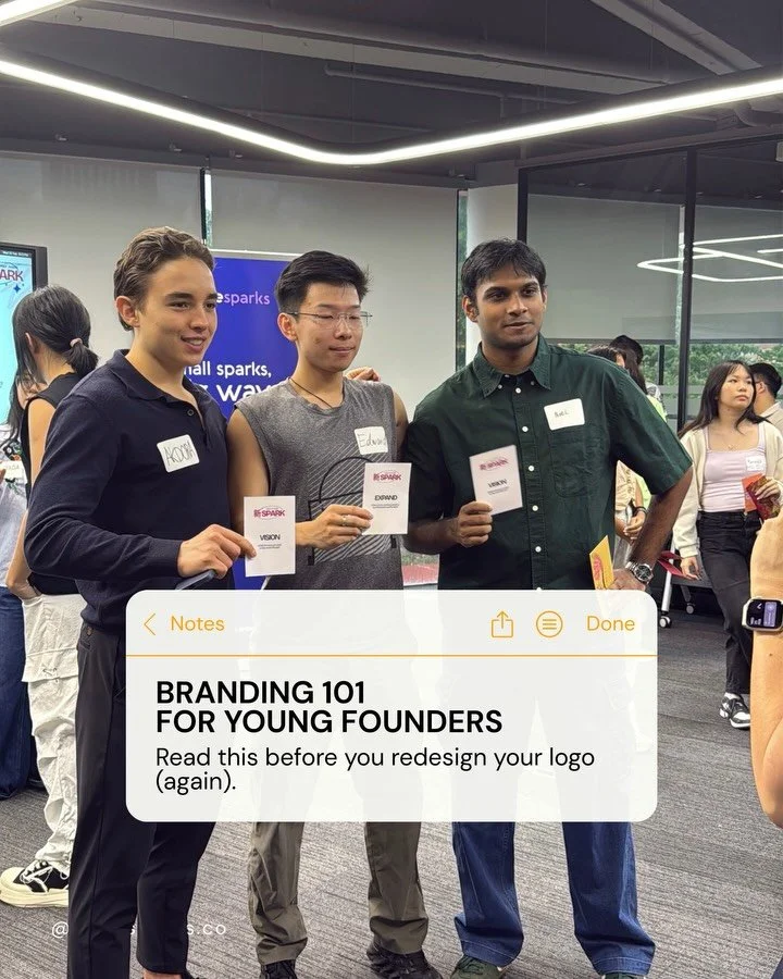 Branding 101 for young founders.

Before you redesign your logo again:
🗣️ Branding won&rsquo;t save a bad product.

Swipe to see why.
Save this for your founder journey.
Send it to your co-founders,
or that one friend who keeps saying &ldquo;maybe w