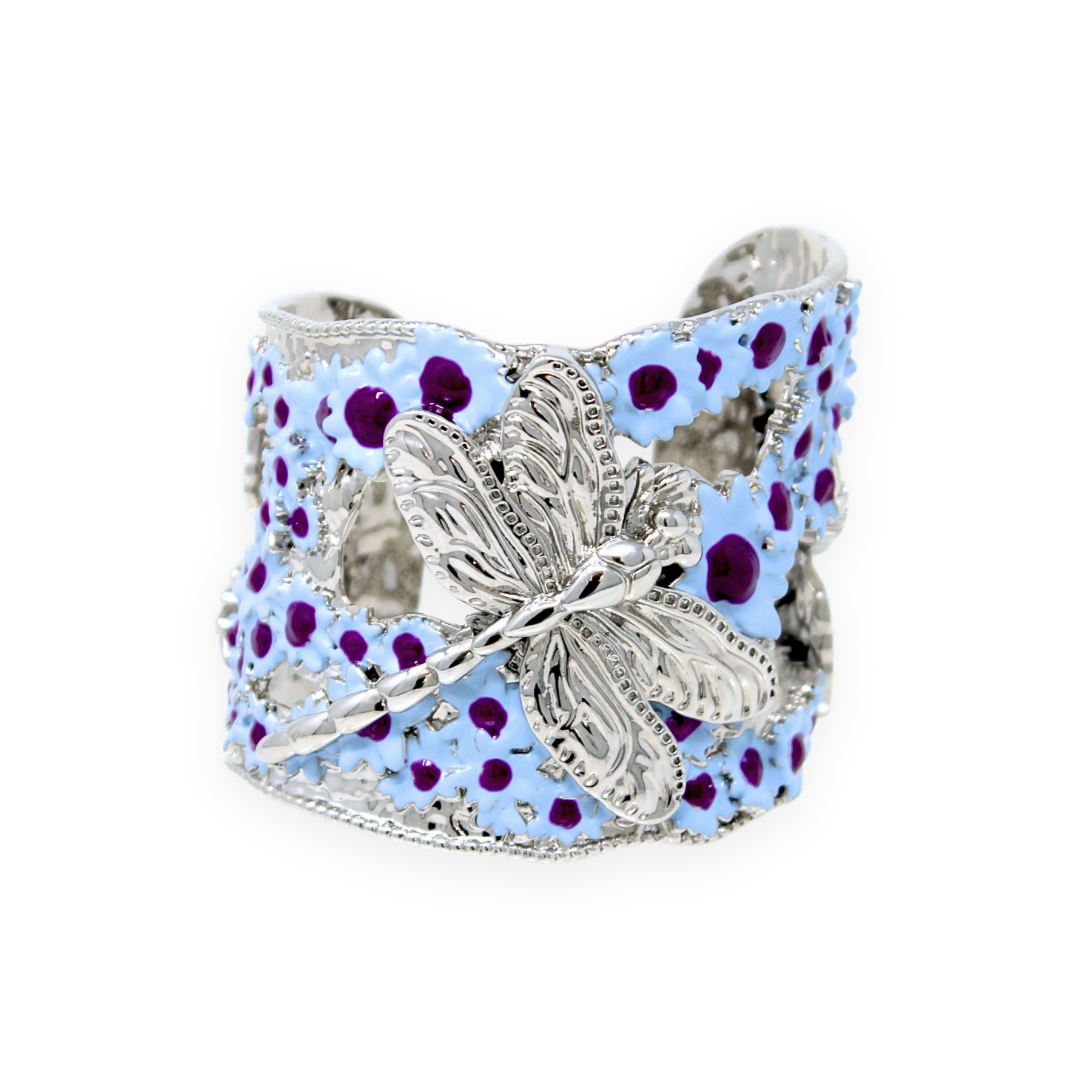 "Fly Away" Cuff - White Rhodium