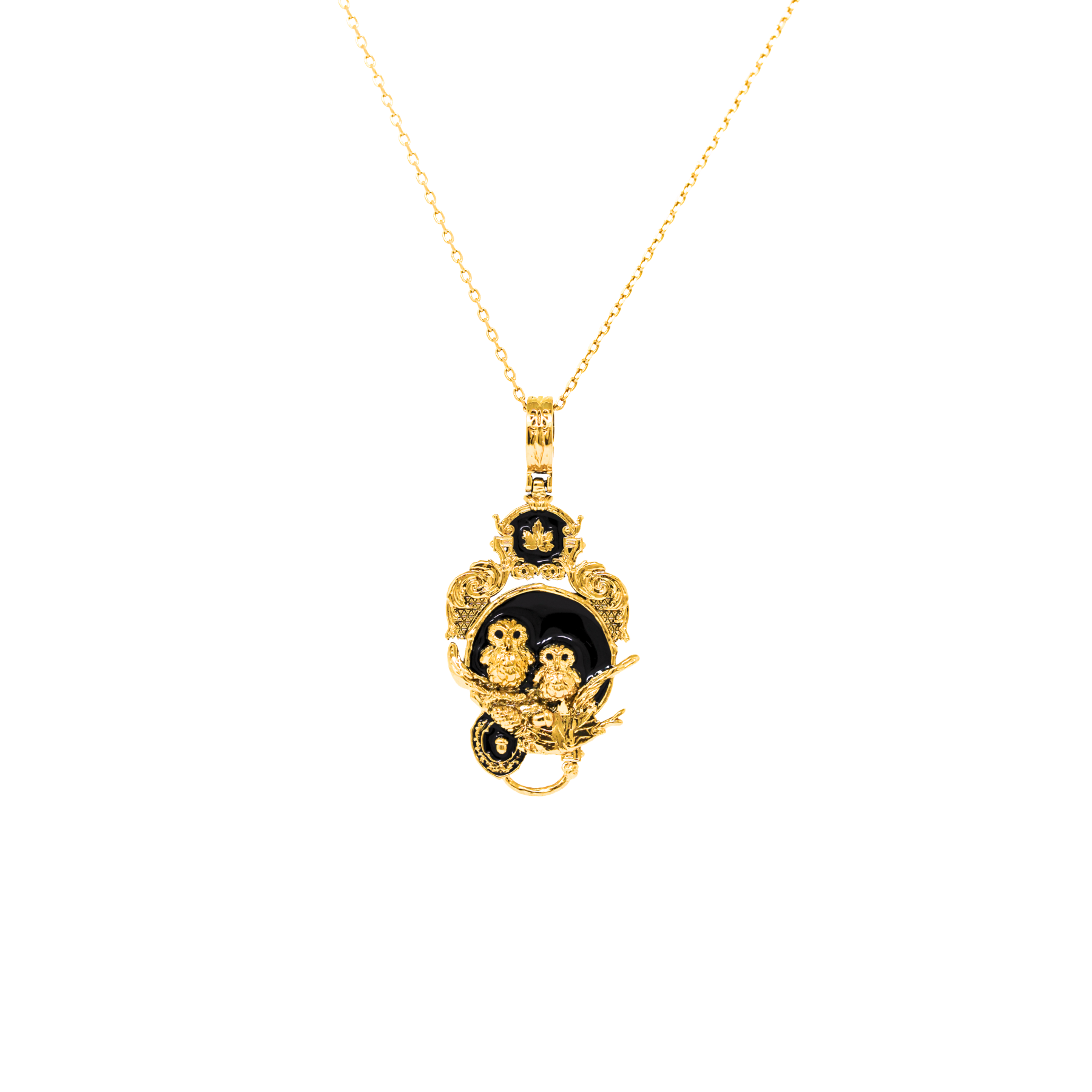 BRAVE OWLS Pendant - GOLD&BLACK.png