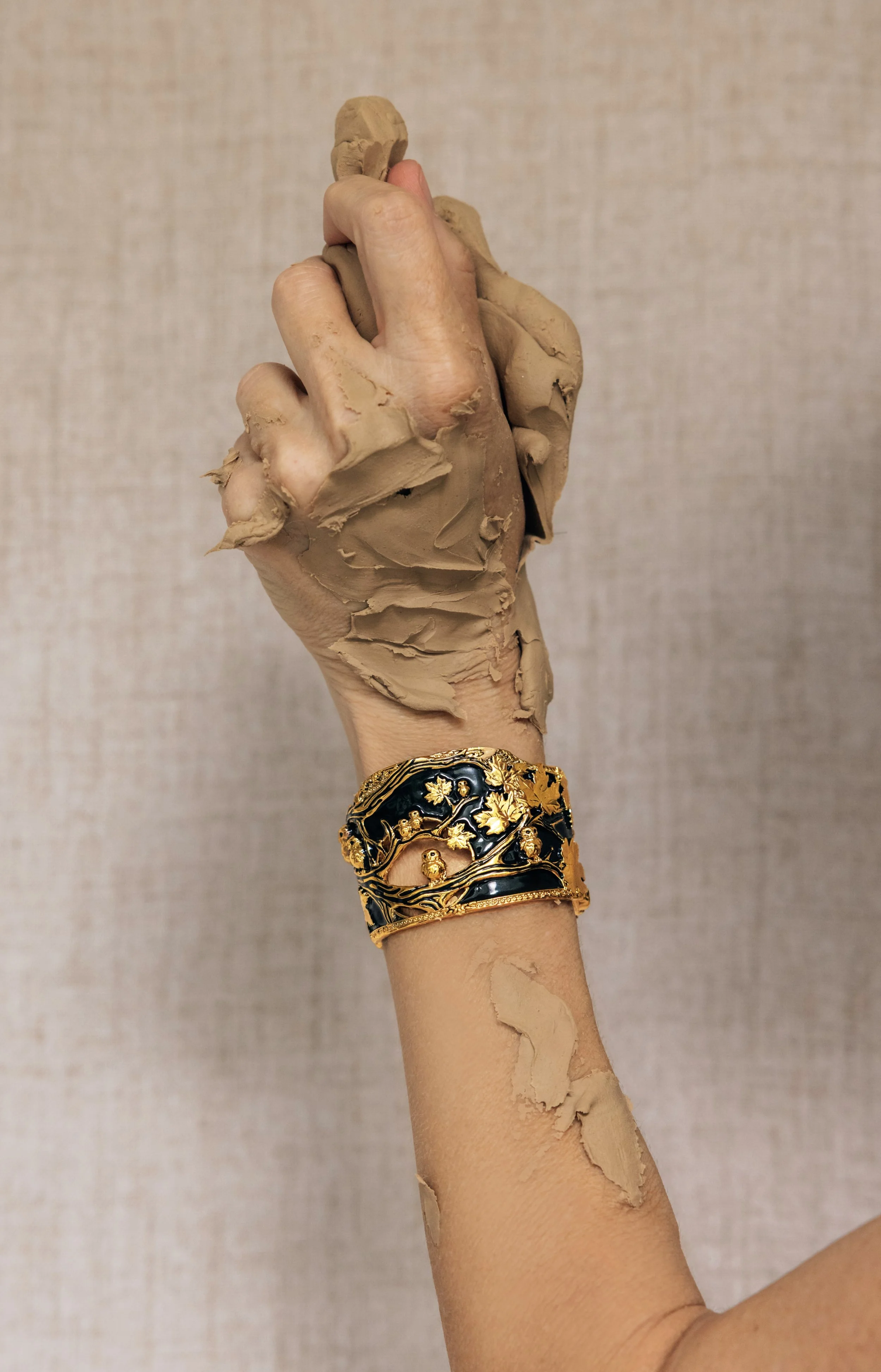 Brave cuff on arm with clay.jpeg